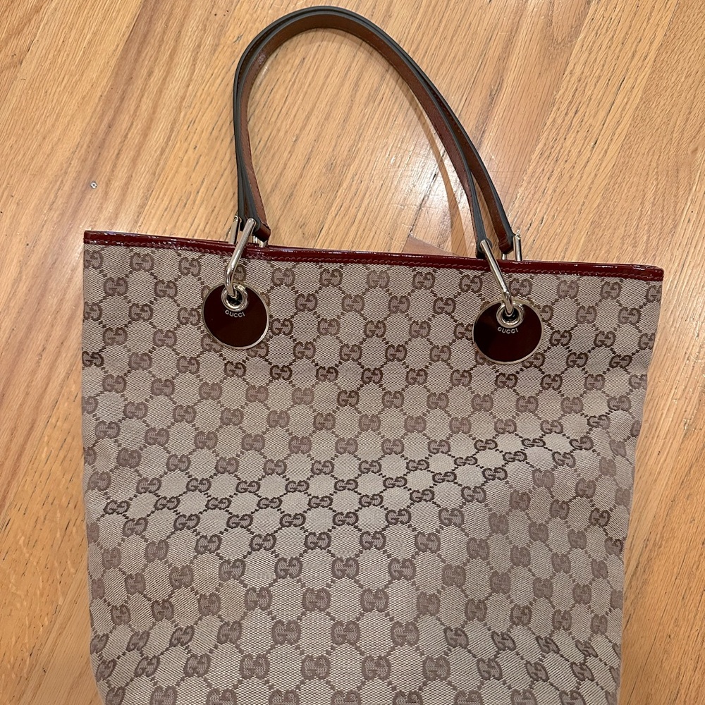 Gucci Brown GG Eclipse canvas tote